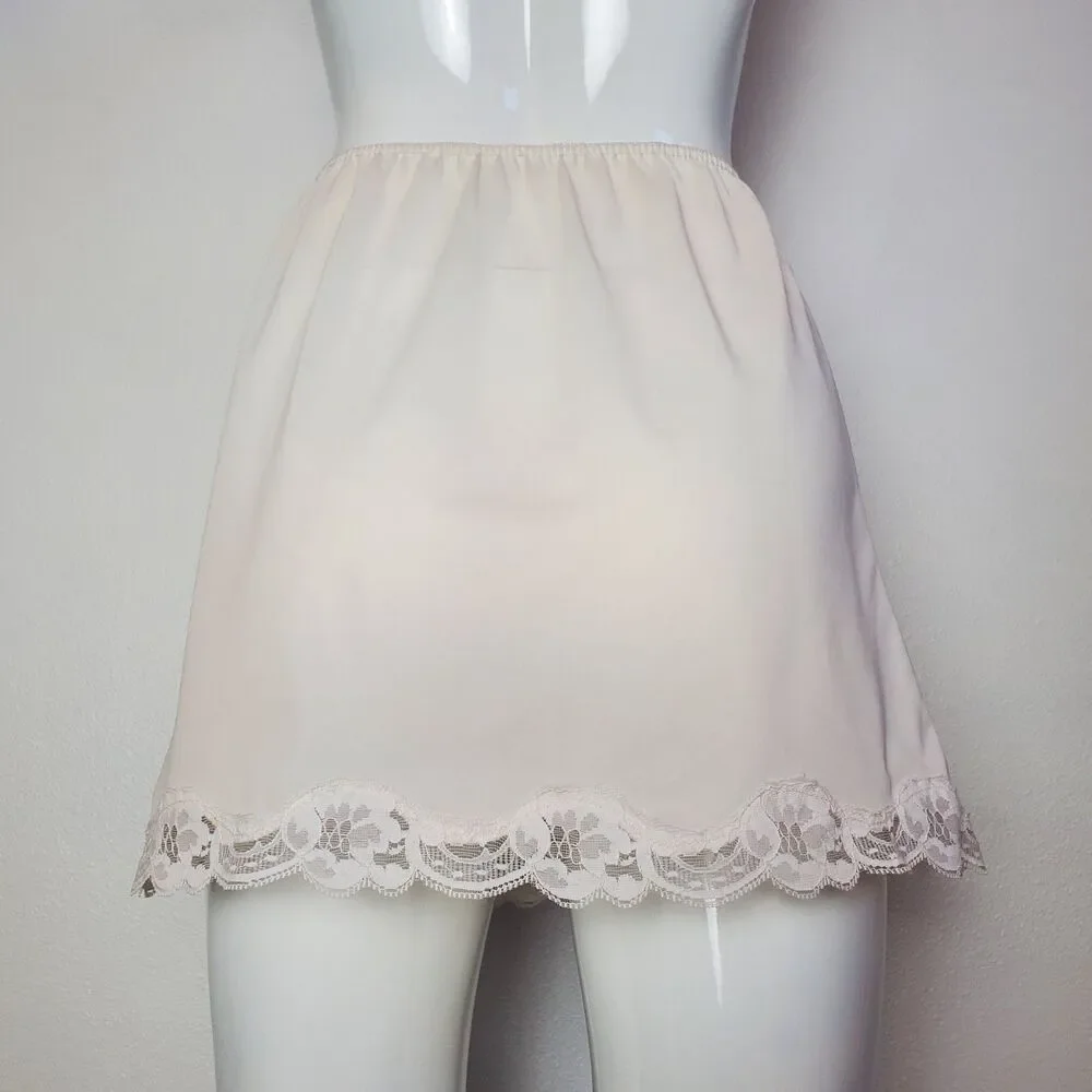 Vintage 60s Gaymode White Mini Slip Skirt - Picture 4 of 9